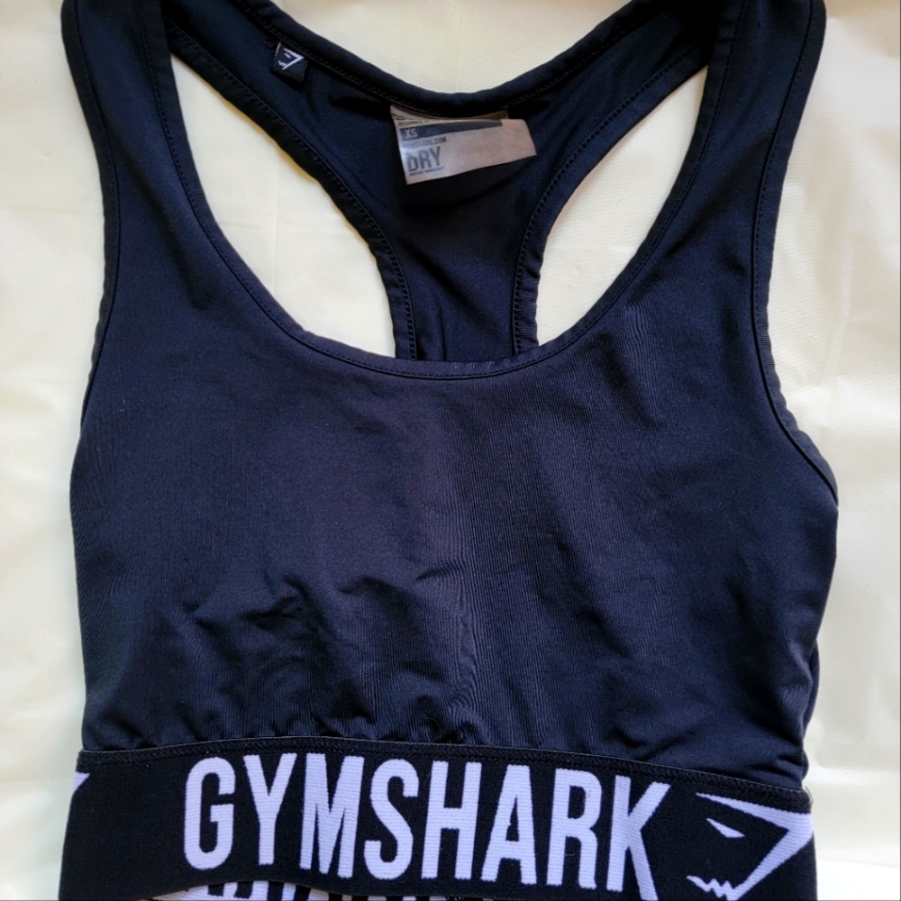 Gymshark Sports Bra Black Athletic Women's Top Activewear XS